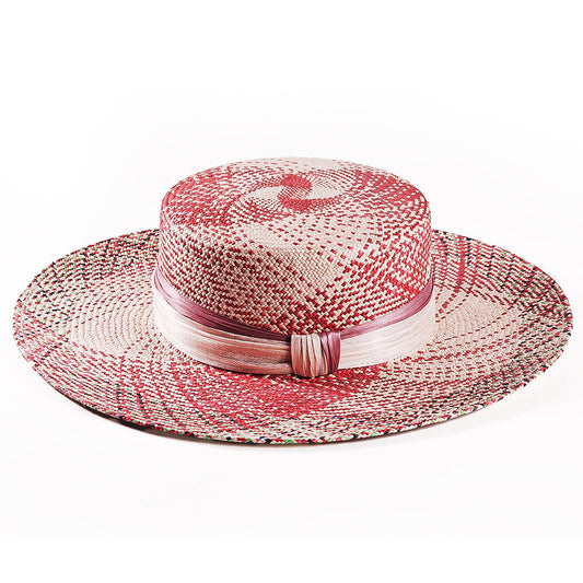 Batterson Straw Flat Brim Hat