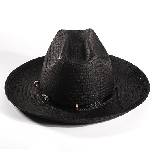 Miller Ranch Straw Fedora Hat - Ebony