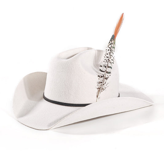 Western Felt Cowboy Hat-White