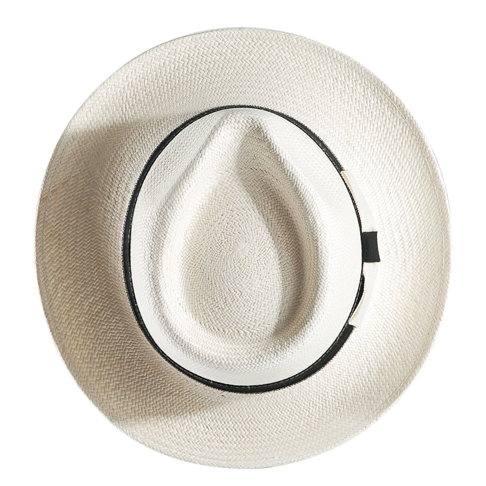 Geoffery Straw Fedora Hat -White (Includes All The Accessories)