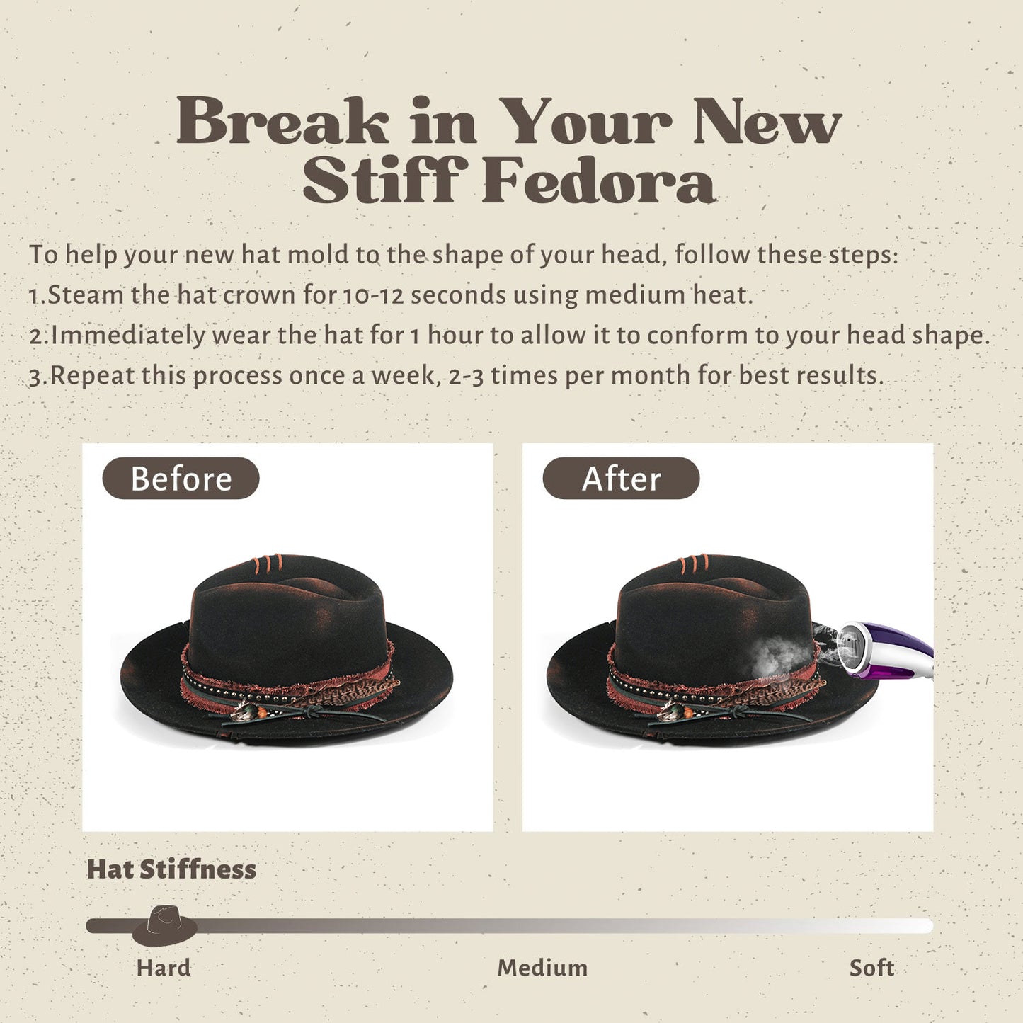 Vintage Fedora Felt(Includes All The Accessories)