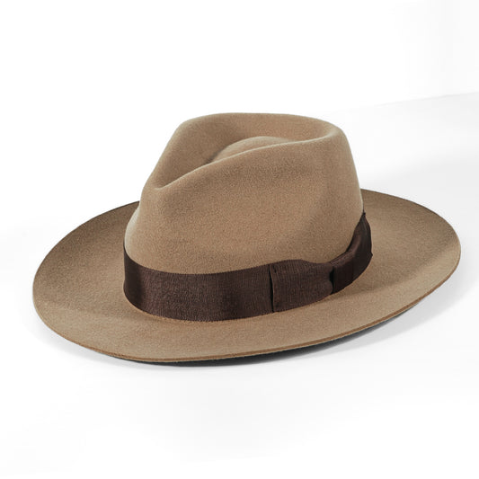 Fedora Felt Hat-Light Tan (Color)