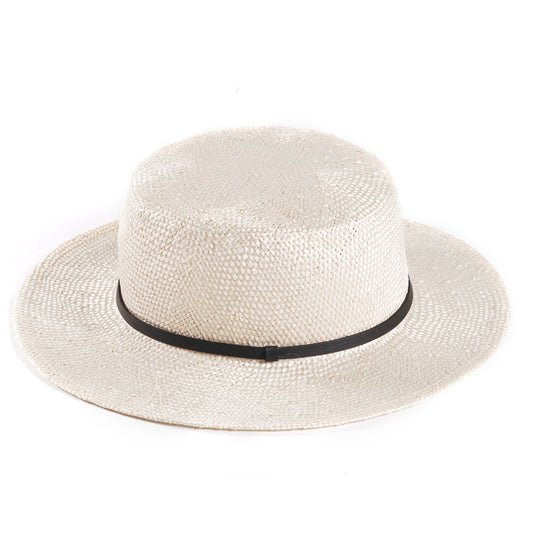 Handcrafted Panama Straw Hat-White-Cupola