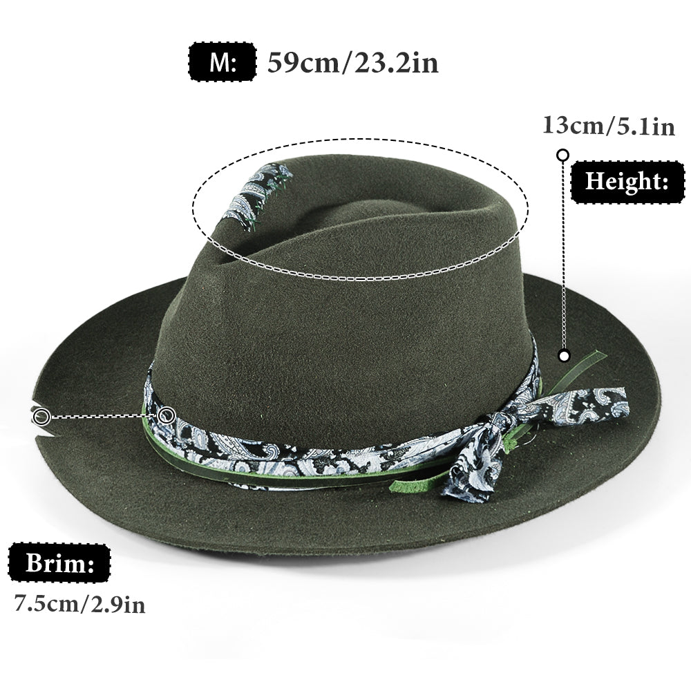 Vintage Fedora Felt(Includes All The Accessories)