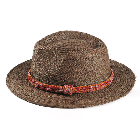 Straw Fedora Hat – Toffee