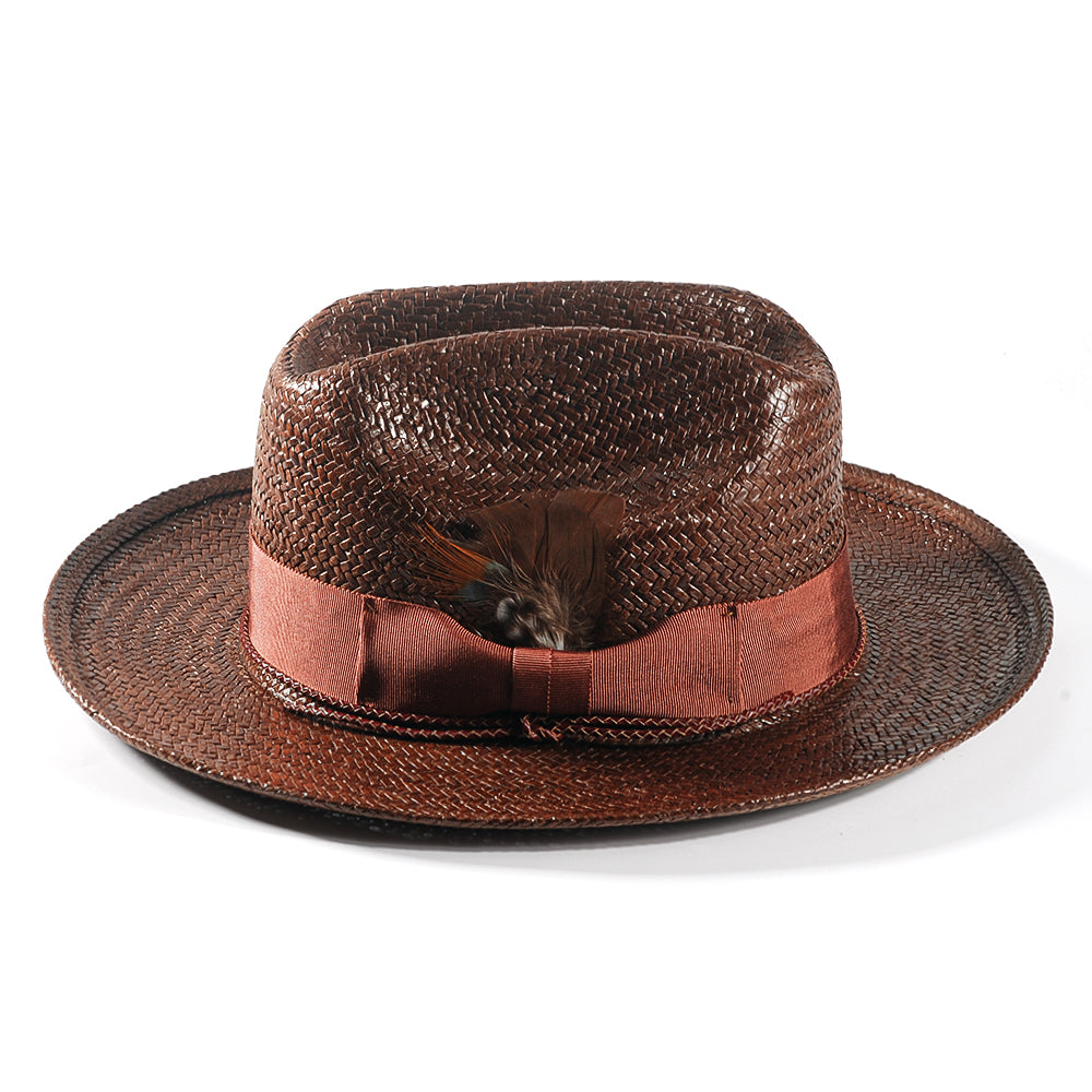 Miller Ranch Fedora Hat - Patriotic Straw–toffee (Includes All The Accessories)