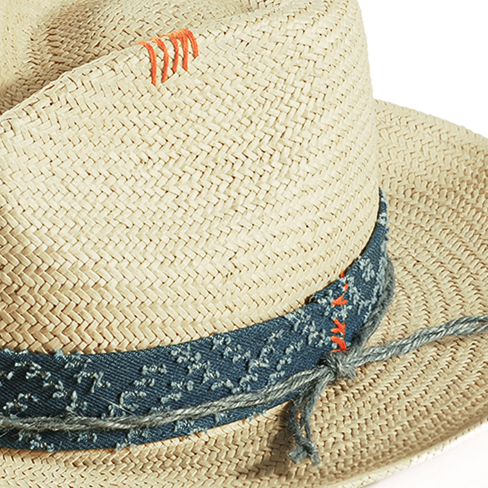 Geoffery Straw Fedora Hat – Beige (Includes All The Accessories)