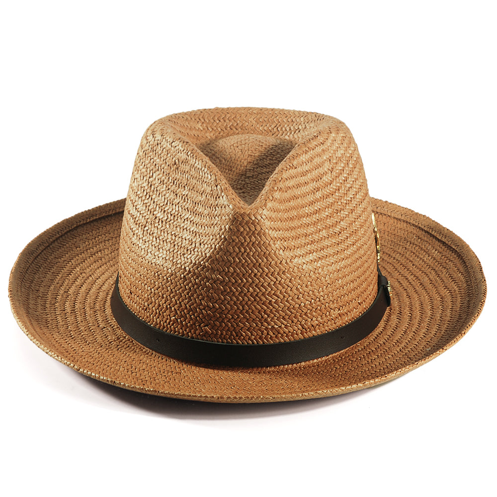 Geoffery Straw Fedora Hat – Khaki(Includes All The Accessories)