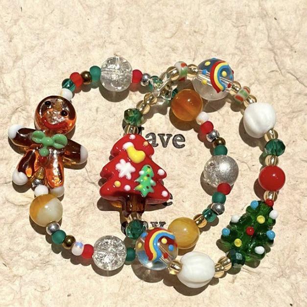 Christmas Gingerbread Man Christmas Tree Bracelet