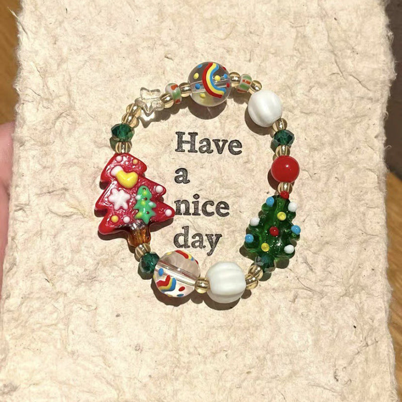 Christmas Gingerbread Man Christmas Tree Bracelet